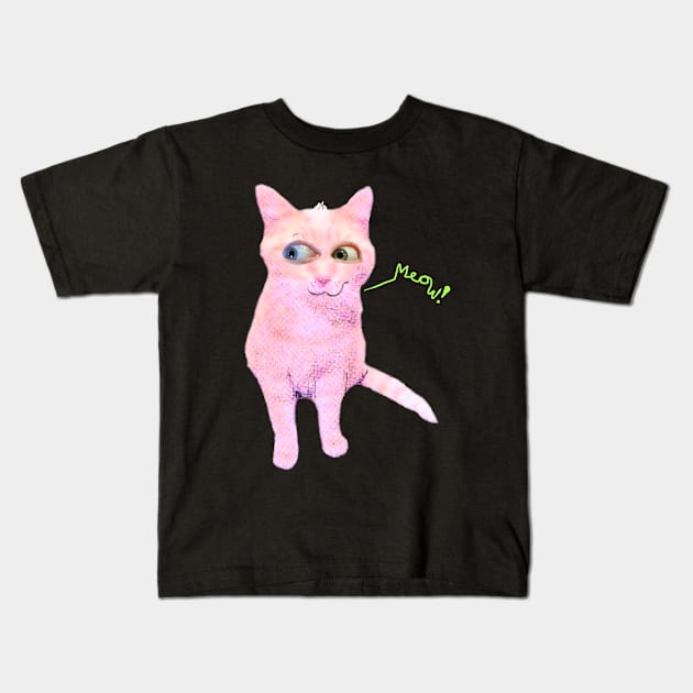 Cat! Kids T-Shirt by alf88